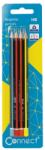 Connect Grafitceruza HB, háromszögletű, Connect 4 db/bliszter (32759)