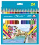 Connect Színes ceruza készlet, háromszögletű Connect 24 klf. szín (305590)