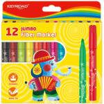 Keyroad Rostirón, filctoll készlet 5 mm 12 db/bliszter Keyroad Jumbo vegyes színek (38485) - irodasziget