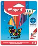 Maped Színes ceruza készlet, háromszögletű, MAPED "Mini Color`Peps Strong", 12 különböző szín (IMA862812)