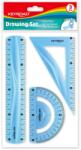 Keyroad Vonalzó készlet 20 cm, flexibilis 3 db/bliszter Keyroad vegyes színek (38549)
