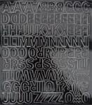  Öntapadós matrica, 2 cm-es, betűlap, fekete (LUIN125) - irodasziget