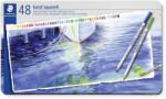STAEDTLER Akvarell ceruza készlet, hatszögletű, fém doboz, STAEDTLER "Karat® aquarell 125", 48 különböző szín (TS125M48)