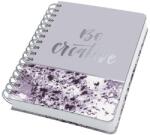 Sigel Spirálfüzet, 168x215 mm, pontrácsos, 120 lap, keményfedeles, SIGEL "Jolie", Violet Marble (SIJN607)