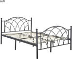 Timeless Tools Lotti fém ágykeret ajándék ágyráccsal, több méretben és színben-Fekete 160x200 cm (HOP1001134-1)