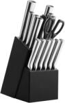 Timeless Gourmet 16 részes rozsdamentes késkészlet fa tartóban, élezővel, ollóval (HOP1001549)