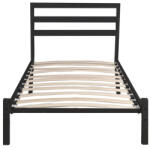 Timeless Tools Bella fém ágykeret ajándék ágyráccsal, több méretben és színben-Fekete 90x200 cm-es-fekete (HOP1001140-1)