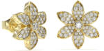 Guess Aranyozott fülbevaló cirkónium kövekkel White Lotus JUBE04145JWYGT/U
