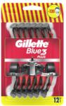 Gillette Eldobható borotvák férfiaknak Blue3 Red 12 db
