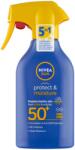 Nivea Hidratáló fényvédő spray adagolóval SPF 50+ Sun (Protect & Moisture Spray) 270 ml
