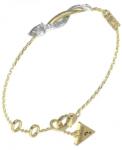 Guess Elegáns bicolor karkötő cirkónium kövekkel Twist JUBB05067JWYGRH 18, 5 cm