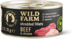 Wild Farm Fillets Beef&Chicken 70g - hrană umedă pentru pisici fără cereale, file în bulion