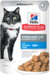 Hill's Science Plan 12x85g Hill's Science Plan Mature Adult nedves macskatáp - Sterilised tengeri hal