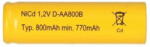 Mexcell Acumulator industrial Ni-Cd diametru 13, 9mm x h 50mm 0, 8A NS80AAI Mexcell (BA086448) Baterie reincarcabila