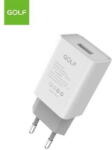 GOLF Alimentator (Incarcator) de la retea (230V) la 1 x QC USB 3A Fast Charge Alb GF-U206PRO 20W blister Golf - PM1 (A0114020) Baterie reincarcabila