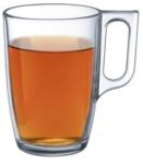  Üvegpohár, füllel, 6 db-os szett, 40 cl, 'CoffeeTime' (KHPU282) (KHPU282)