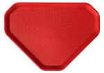  Önkiszolgáló tálca, háromszögletű, műanyag, éttermi, piros, 47, 5x34 cm (KHMU218) (KHMU218)