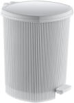 Özer Plastik Stripes pedálos szemetes kivehető vödörrel Fehér 20L (CZ004)