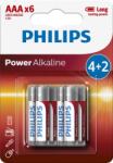Philips Ph Power Alkaline Aaa 4+2-blister Promo (lr03p6bp/10) Baterie reincarcabila