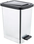 Özer Plastik Fémhatású pedálos szemetes kivehető vödörrel 25L (S102)