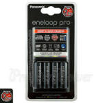 Panasonic Eneloop BQ CC55 + 4 x R6/AA Eneloop Pro 2550 mAh BK-3HCDE (K-KJ55HCD40E) Baterie reincarcabila