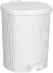 Özer Plastik Waves pedálos szemetes kivehető vödörrel Fehér 11L (DL002)