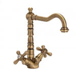 EMMEVI Rubinetterie DECO kétszelepelt magas mosdócsaptelep, antik réz (BR12613)