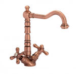 EMMEVI Rubinetterie DECO kétszelepelt mosdócsaptelep antik réz (RA12613)