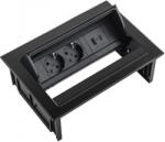 Fellowes Priza modulara eGST, Filex Power Desk In, 2x 230V, USB A+C, negru, Fellowes 681073