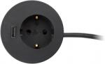Fellowes Priza modulara Filex Power-Spot, eGST, USB A, negru, Fellowes 682006