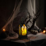  Halloween-i világító dekoráció - tök - sárga LED - 17, 5 x 6, 3 x 6, 3 cm - 3 x LR44 (56600B)