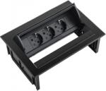 Fellowes Priza modulara eGST, Filex Power Desk In, 3x 230V, negru, Fellowes 681113