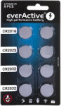 everActive 8 lithium battery set everActive 4 x CR2032, 2 x CR2025, 2 x CR2016 (CRMIX8BL) Baterie reincarcabila