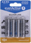 everActive Rechargeable batteries everActive Ni-MH R6 AA 2000 mAh 4 PCS Silver Line (EVHRL6-2000-4pcs) - vexio Baterie reincarcabila
