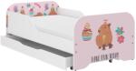 Wooden Toys MIKI gyerekágy 140x70cm matraccal és ágyneműtartóval - kapibara keksz