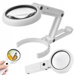 Verk Group Asztali ékszer nagyító 5x 11x 8 led összecsukható usb (09152)