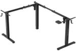 Mark Adler Elektromos állítható magasságú keret állvány, sarok asztal szabályozható, 72-118 cm, 2 motor , teherbírás 80 kg, Fekete