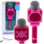 LEAN Toys Vezeték nélküli Bluetooth Mikrofon Karaoke Felvétel Hangváltás Rózsaszín (24708)