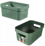 Keter Kosár rendszerező tároló zöld áttört 4, 5l Curver 26x18cm Szekrénykosár (245854)