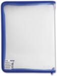 Spree Dosar cu fermoar Spree - A4+, albastru, transparent (75400)