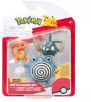 Jazwares Pokémon: pachet de 3 figurine - Charmander, Trubbish, Poliwhirl Figurina