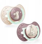 LOVI Lovi, Night&Day Girl, suzeta dinamica din silicon, 0-6 luni, 2 buc