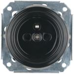 Bohemia Design - Retro porcelán falialjzat keret nélkül 250V/16A fekete 12359383 (BF0048)