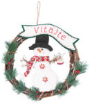 MagicHome karácsonyi dekoráció, hóember koszorú, 37 cm (TC8091034)
