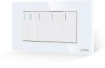 Luxion Intrerupator Mecanic 5 Posturi LUXION cu Rama din Sticla, Standard Italian, 4M