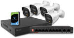 Techson TCR I12 S04-NS 4 csatornás IP rögzítő + 1 TB HDD + 1 db TCS-AGP04-2GU switch + 4 db EH1 C904 (TCRI12S04NS+1TB_HDD_ST1+AGP04+4dbEH1C904)