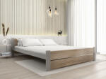  Ágy IKAROS DOUBLE 160 x 200 cm, sonoma tölgy/szürke Ágyrács: Lamellás ágyrács, Matrac: Deluxe 10 cm matrac