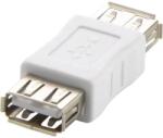  USB 2.0 toldó adapter (1xUSB A aljzat - 1xUSB A aljzat) fehér színű 974822