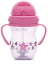 Lorelli szívószálas itató fogantyúval 275ml - Pink/Purple
