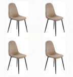 Chairs ON Set 4 scaune de bucătărie din catifea BUC 237X Bej